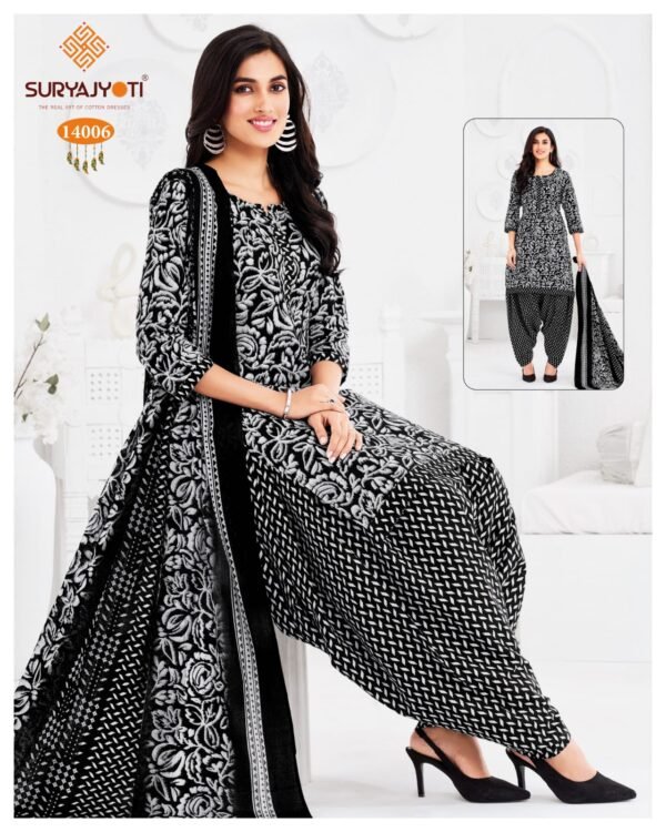 Suryajyoti Trendy Patiyala Vol 14 – Premium Cotton Printed Dress Materials - Image 3