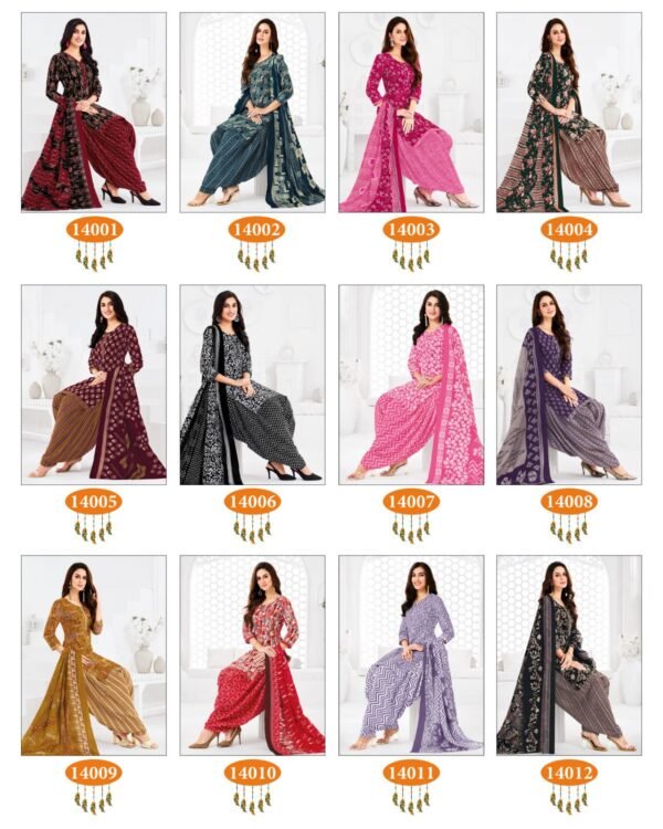 Suryajyoti Trendy Patiyala Vol 14 – Premium Cotton Printed Dress Materials - Image 13