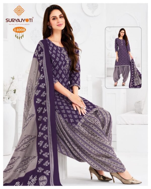 Suryajyoti Trendy Patiyala Vol 14 – Premium Cotton Printed Dress Materials - Image 15
