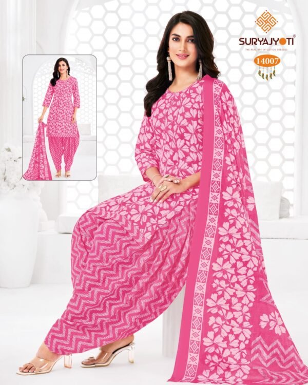 Suryajyoti Trendy Patiyala Vol 14 – Premium Cotton Printed Dress Materials - Image 18