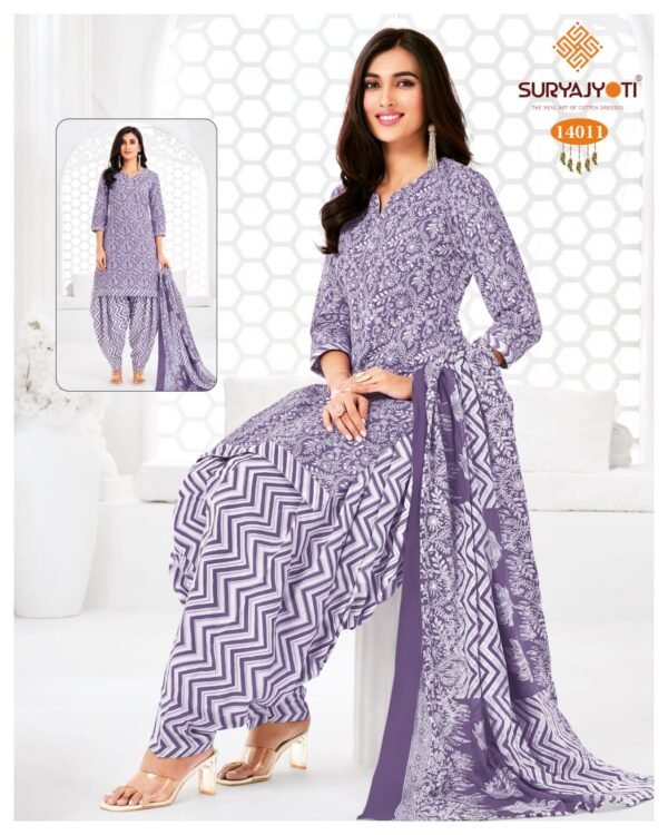 Suryajyoti Trendy Patiyala Vol 14 – Premium Cotton Printed Dress Materials - Image 22