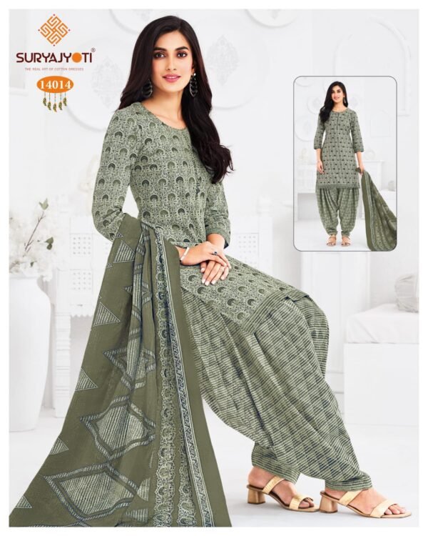 Suryajyoti Trendy Patiyala Vol 14 – Premium Cotton Printed Dress Materials - Image 23