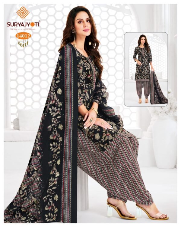 Suryajyoti Trendy Patiyala Vol 14 – Premium Cotton Printed Dress Materials - Image 29