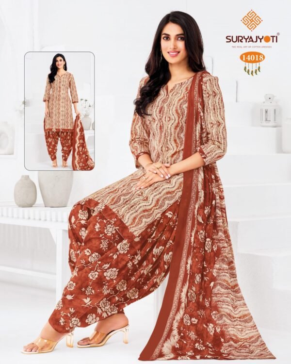 Suryajyoti Trendy Patiyala Vol 14 – Premium Cotton Printed Dress Materials - Image 30