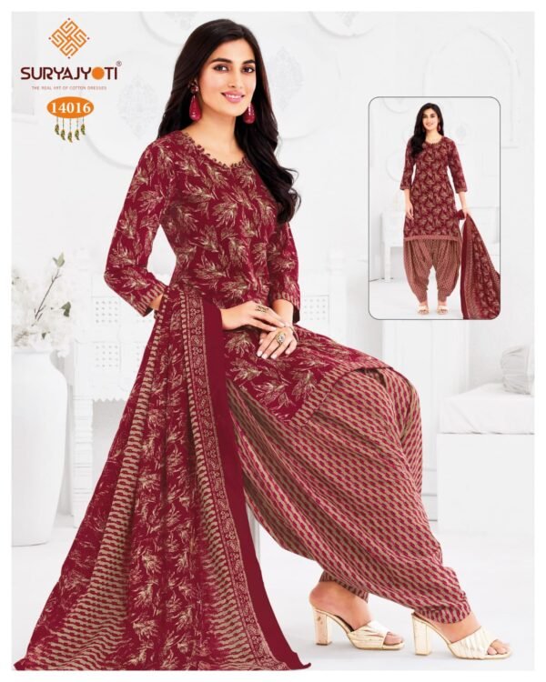 Suryajyoti Trendy Patiyala Vol 14 – Premium Cotton Printed Dress Materials - Image 34