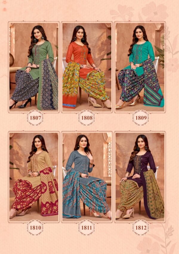Balaji Raspberry Vol 18 – Exquisite Pure Cotton Embroidered Dress Materials - Image 2