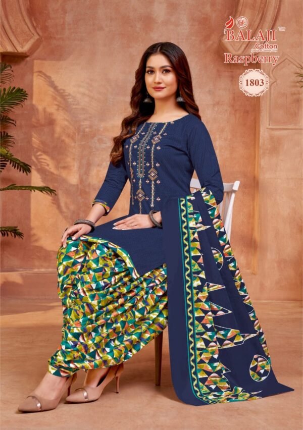 Balaji Raspberry Vol 18 – Exquisite Pure Cotton Embroidered Dress Materials - Image 3