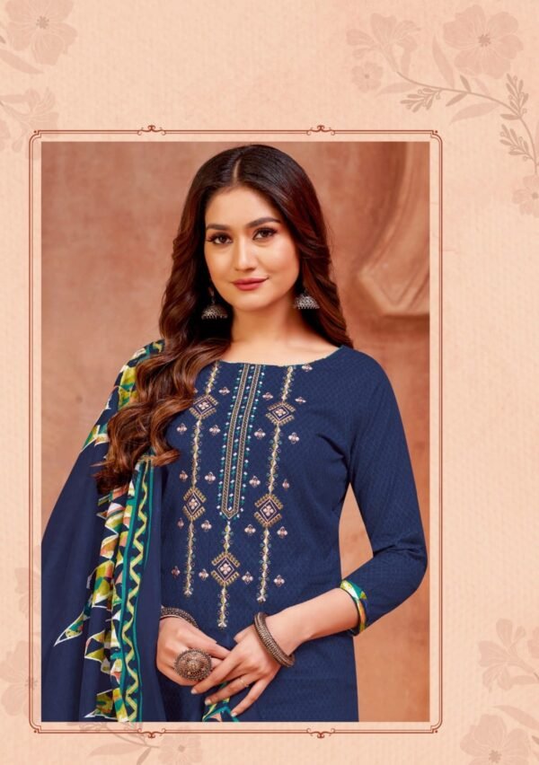 Balaji Raspberry Vol 18 – Exquisite Pure Cotton Embroidered Dress Materials - Image 5