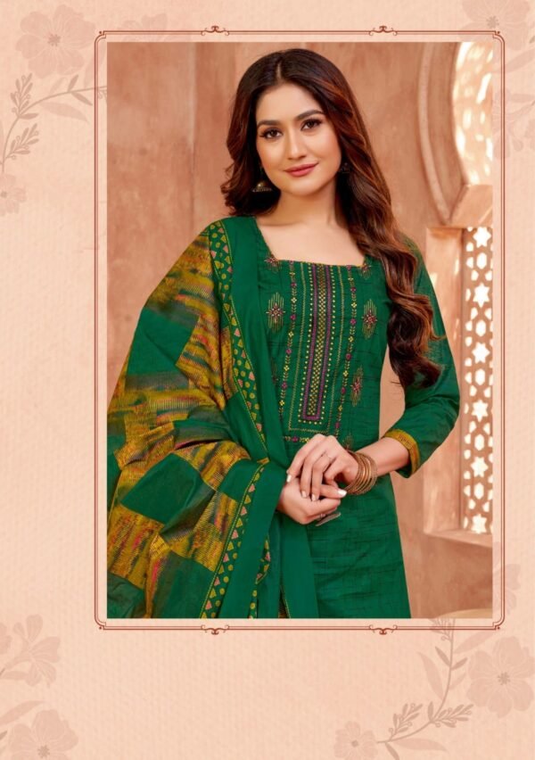 Balaji Raspberry Vol 18 – Exquisite Pure Cotton Embroidered Dress Materials - Image 7