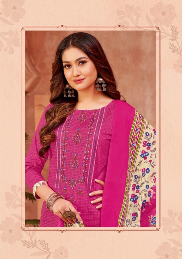 Balaji Raspberry Vol 18 – Exquisite Pure Cotton Embroidered Dress Materials - Image 9