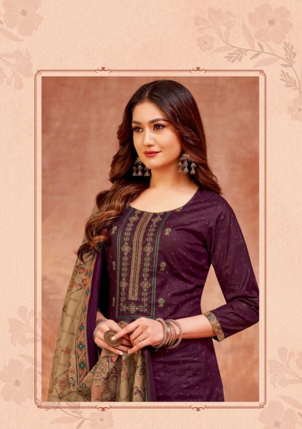 Balaji Raspberry Vol 18 – Exquisite Pure Cotton Embroidered Dress Materials - Image 10