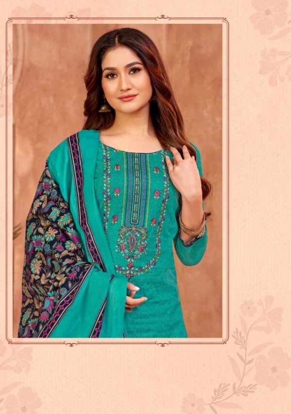 Balaji Raspberry Vol 18 – Exquisite Pure Cotton Embroidered Dress Materials - Image 11
