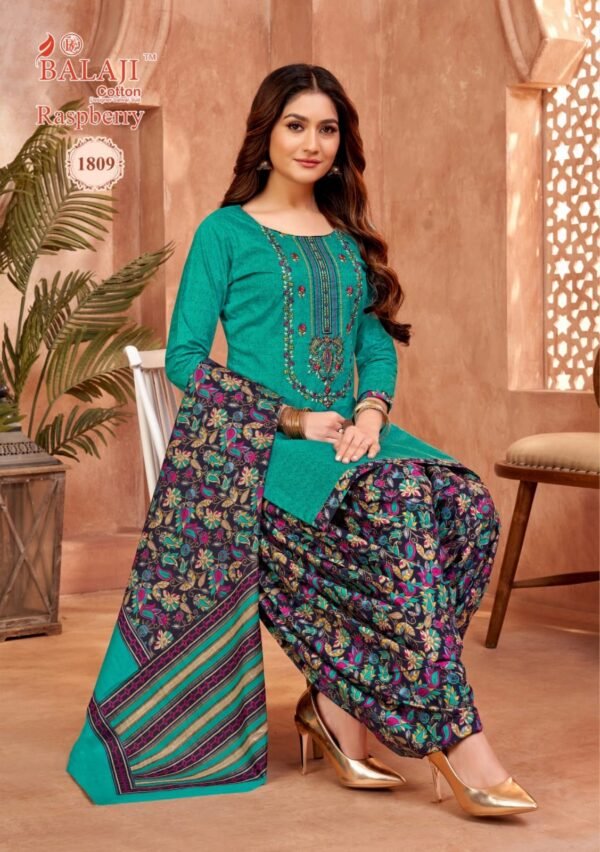 Balaji Raspberry Vol 18 – Exquisite Pure Cotton Embroidered Dress Materials - Image 12