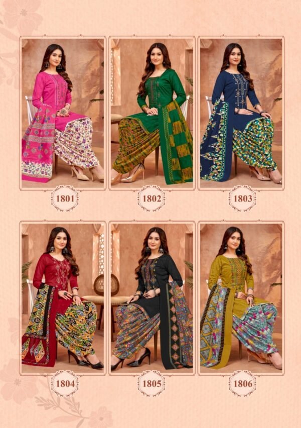 Balaji Raspberry Vol 18 – Exquisite Pure Cotton Embroidered Dress Materials - Image 13