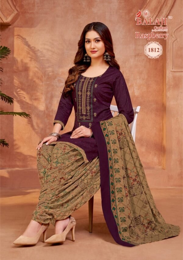Balaji Raspberry Vol 18 – Exquisite Pure Cotton Embroidered Dress Materials - Image 15
