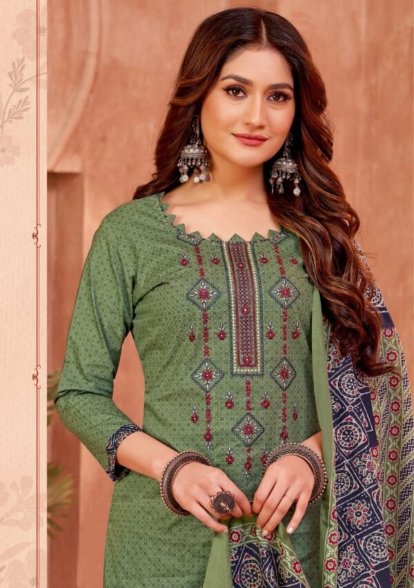 Balaji Raspberry Vol 18 – Exquisite Pure Cotton Embroidered Dress Materials - Image 16