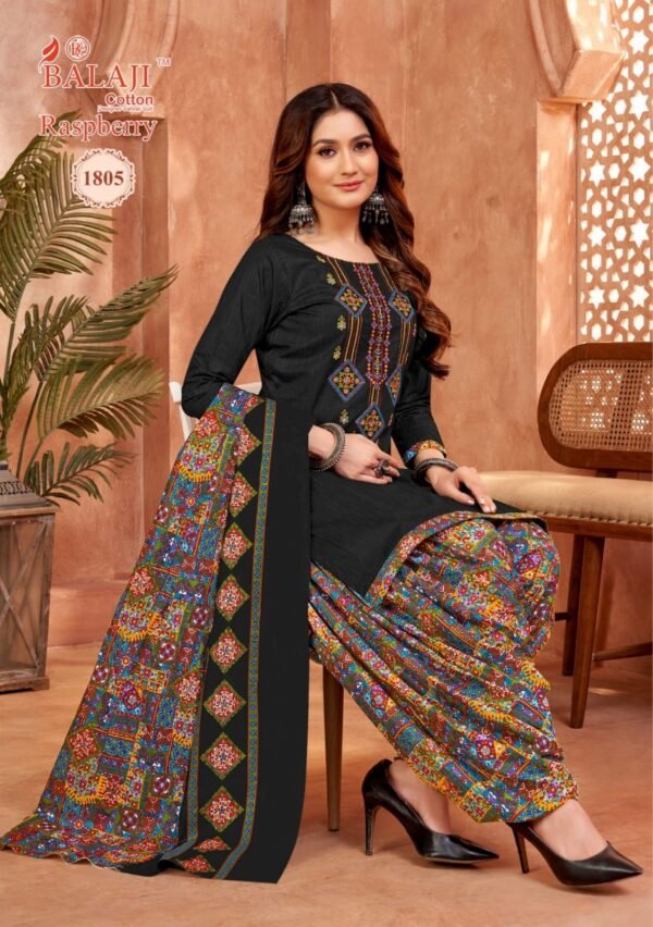 Balaji Raspberry Vol 18 – Exquisite Pure Cotton Embroidered Dress Materials - Image 17