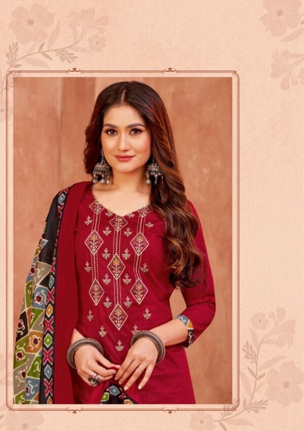 Balaji Raspberry Vol 18 – Exquisite Pure Cotton Embroidered Dress Materials - Image 19