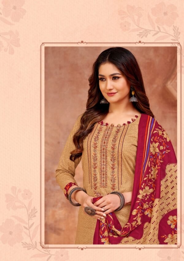 Balaji Raspberry Vol 18 – Exquisite Pure Cotton Embroidered Dress Materials - Image 22
