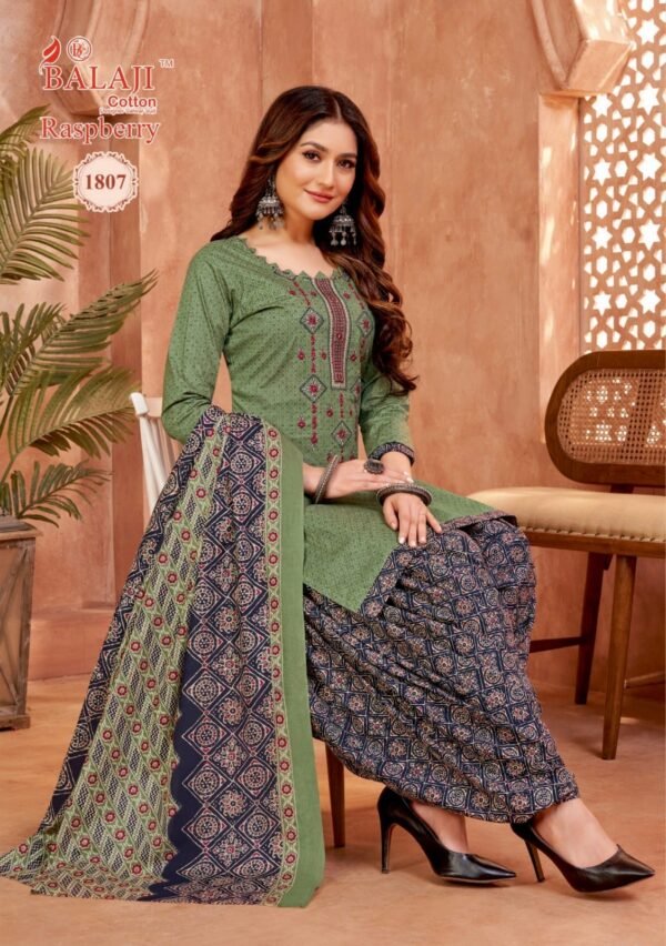 Balaji Raspberry Vol 18 – Exquisite Pure Cotton Embroidered Dress Materials - Image 24