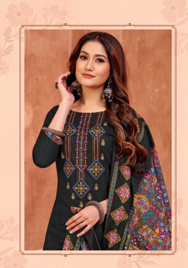 Balaji Raspberry Vol 18 – Exquisite Pure Cotton Embroidered Dress Materials - Image 25