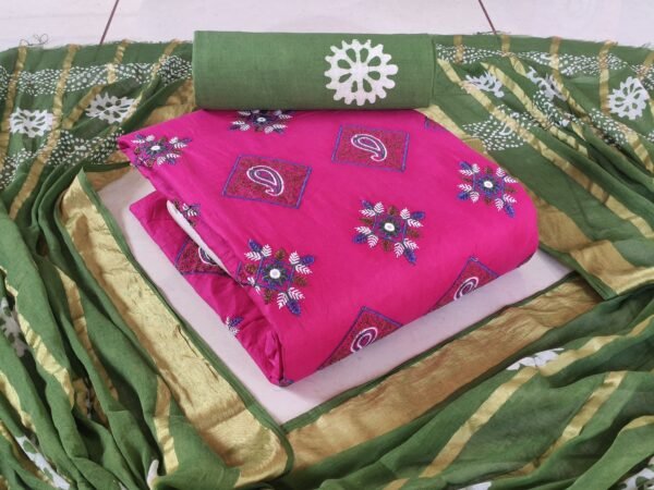Exclusive Embroidery Work Special Batik Cotton Dress Materials 2025 - Image 4