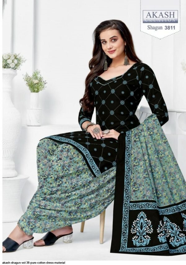 Mayur Akash Shagun Vol 38 – Luxurious Pure Cotton Printed Dress Materials - Image 3