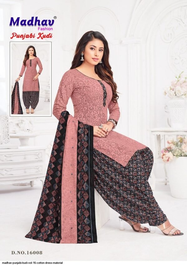 Madhav Punjabi Kudi Vol. 16 Patiala – Luxurious Pure Cotton Printed Dress Material
