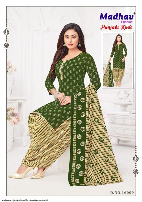 Madhav Punjabi Kudi Vol. 16 Patiala – Luxurious Pure Cotton Printed Dress Material