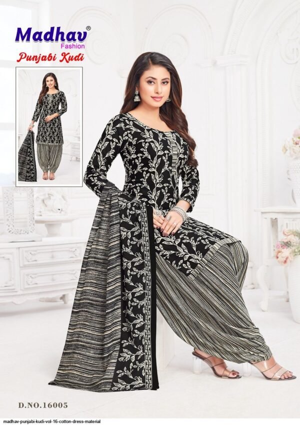 Madhav Punjabi Kudi Vol. 16 Patiala – Luxurious Pure Cotton Printed Dress Material