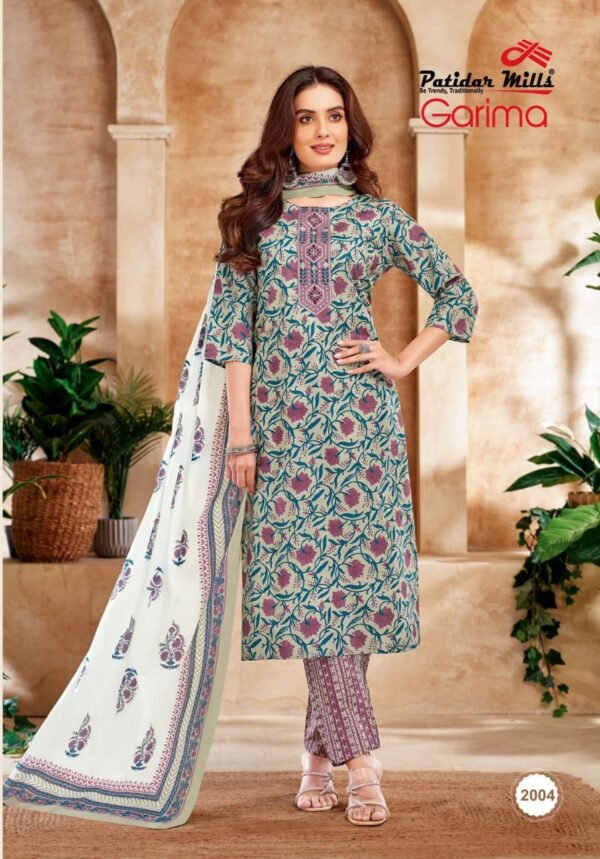 👑 Patidar Mills Presents – GARIMA Vol 2 Exclusive Collection 👑 ✨ Premium Readymade Cotton Suits with Elegant Embroidery! ✨