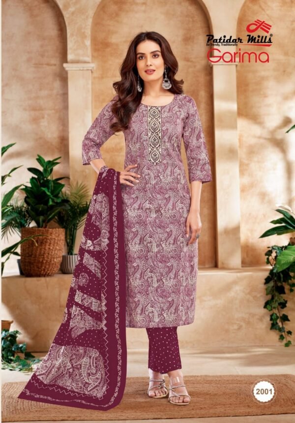 👑 Patidar Mills Presents – GARIMA Vol 2 Exclusive Collection 👑 ✨ Premium Readymade Cotton Suits with Elegant Embroidery! ✨