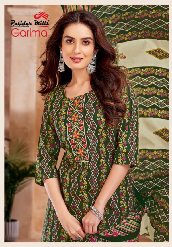 👑 Patidar Mills Presents – GARIMA Vol 2 Exclusive Collection 👑 ✨ Premium Readymade Cotton Suits with Elegant Embroidery! ✨