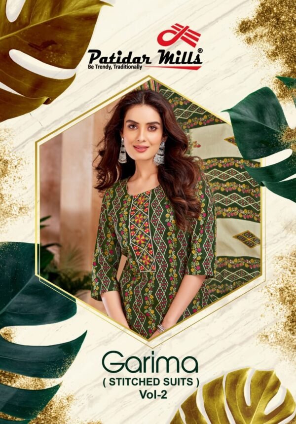 👑 Patidar Mills Presents – GARIMA Vol 2 Exclusive Collection 👑 ✨ Premium Readymade Cotton Suits with Elegant Embroidery! ✨